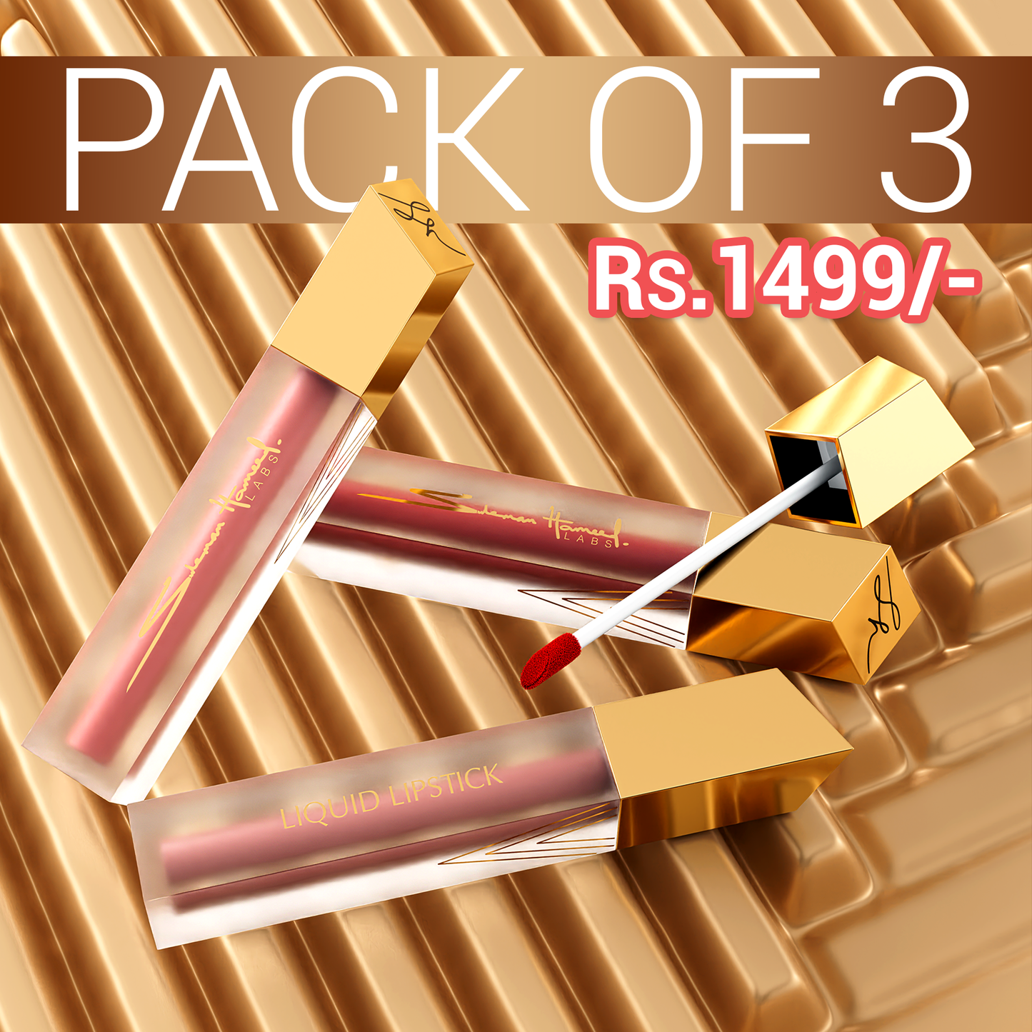 BUY 3 LIQUID LIPSTICK IN 1499 PKR