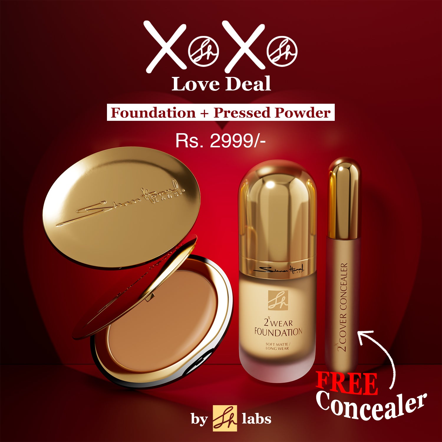 Buy foundation & pressed powder get free concealer in 2999
