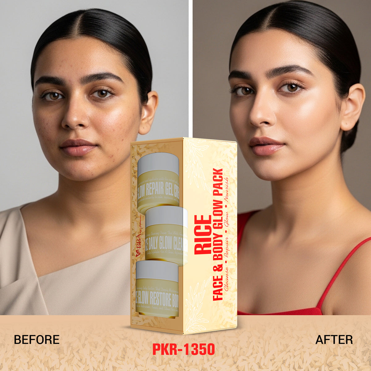 Rice Face & Body Glow Pack