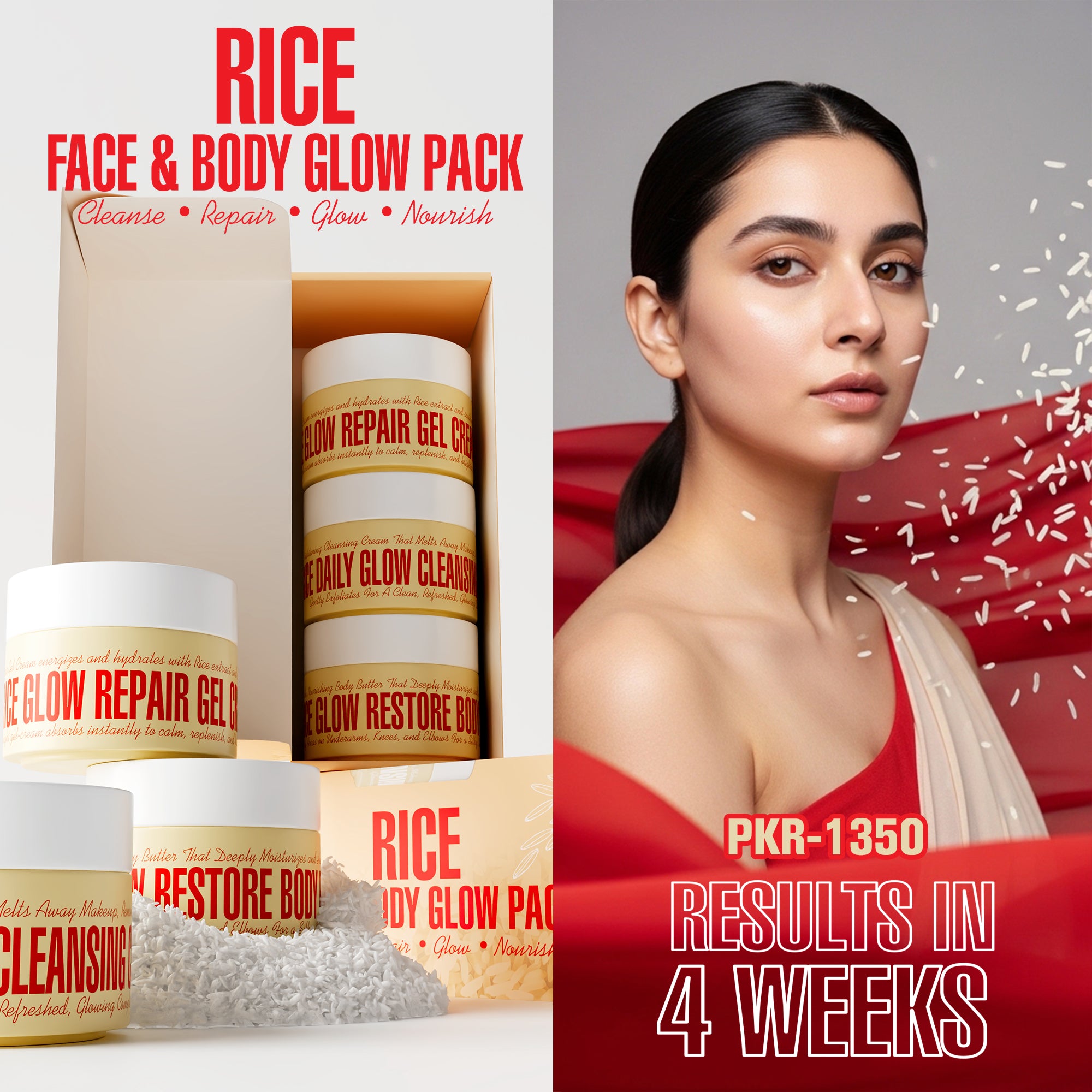 Rice Face & Body Glow Pack