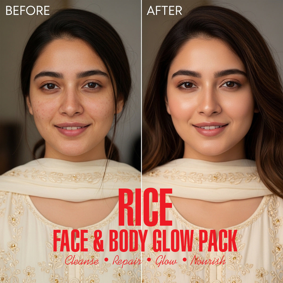 Rice Face & Body Glow Pack
