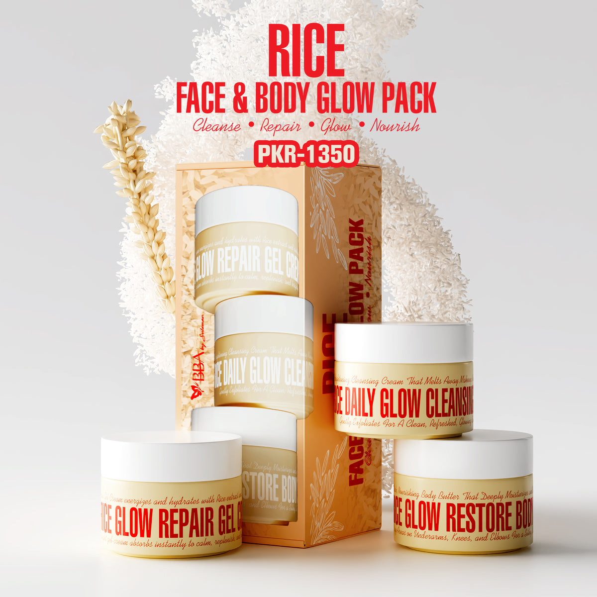 Rice Face & Body Glow Pack