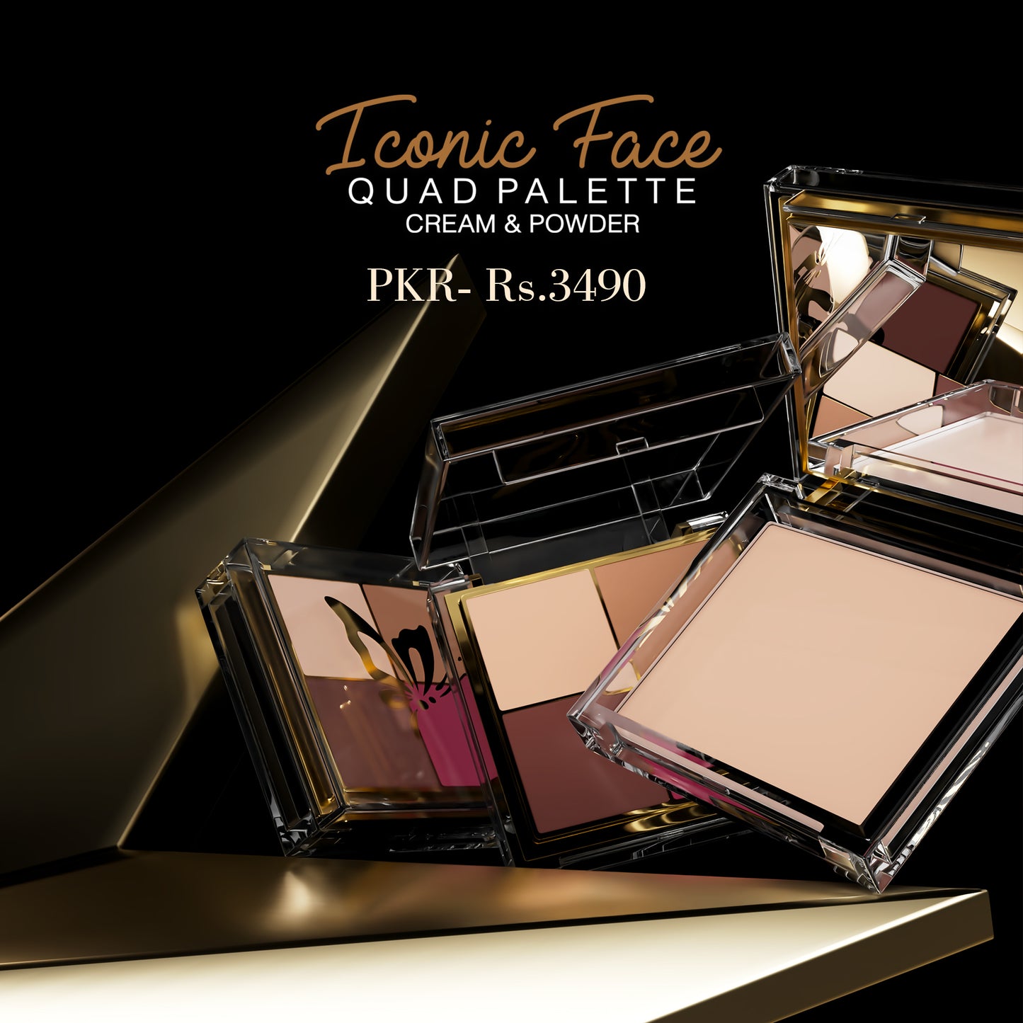 Iconic Face Quad Palette (Cream & Powder)