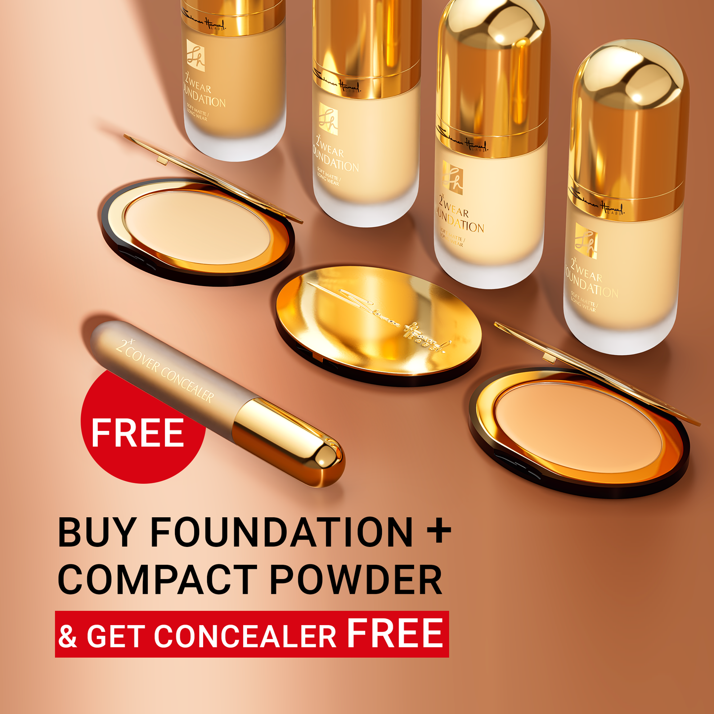 Buy foundation & pressed powder get free concealer in 2999