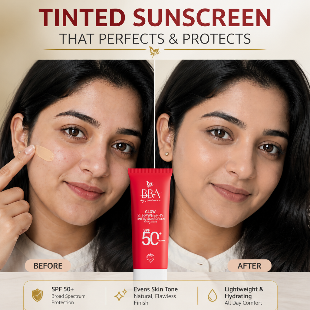 Glow Strawberry Tinted Sunscreen SPF50+ PA++++