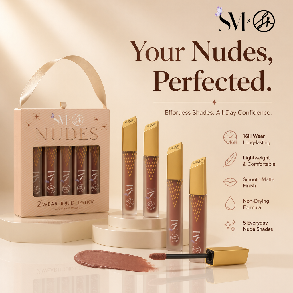 SM X SH Nudes 2x Wear Liquid Lipstick (Pack of 5)