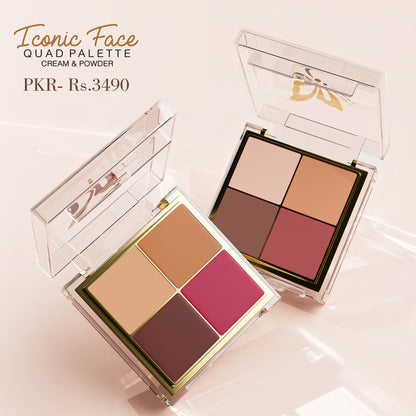 Iconic Face Quad Palette (Cream & Powder)