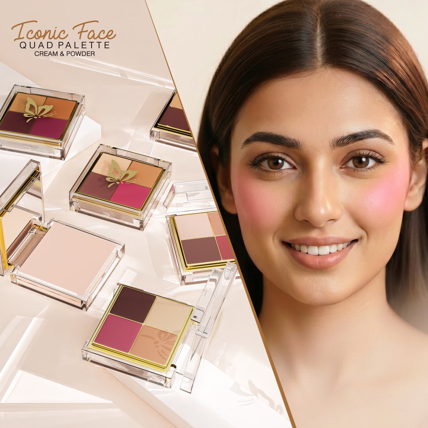 Iconic Face Quad Palette (Cream & Powder)