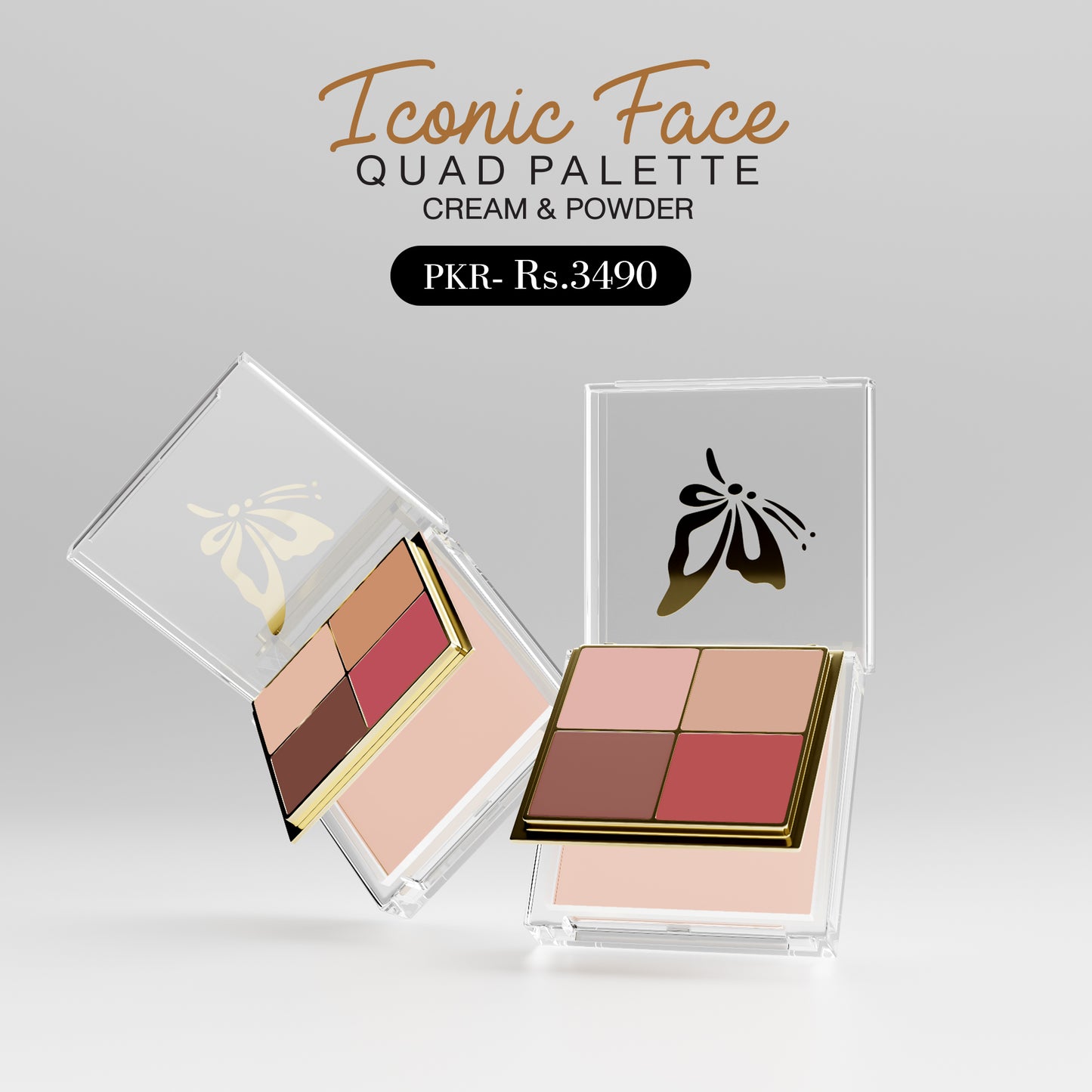 Iconic Face Quad Palette (Cream & Powder)