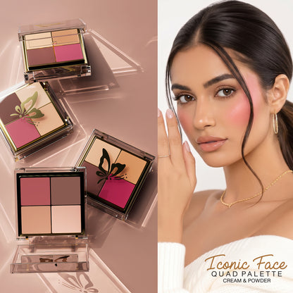 Iconic Face Quad Palette (Cream & Powder)