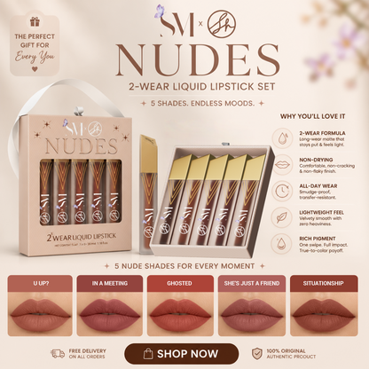 SM X SH Nudes 2x Wear Liquid Lipstick (Pack of 5)